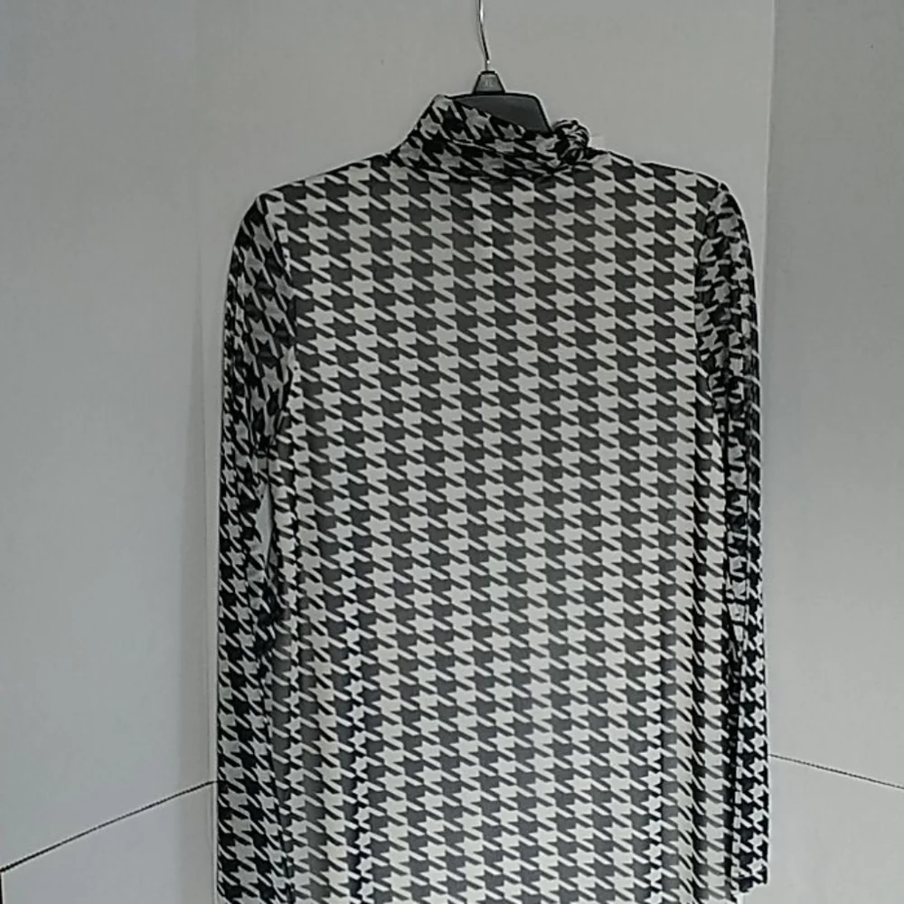 Rhino & Pelle, Black/White Mesh Dress, Sz M - Picture 5 of 12